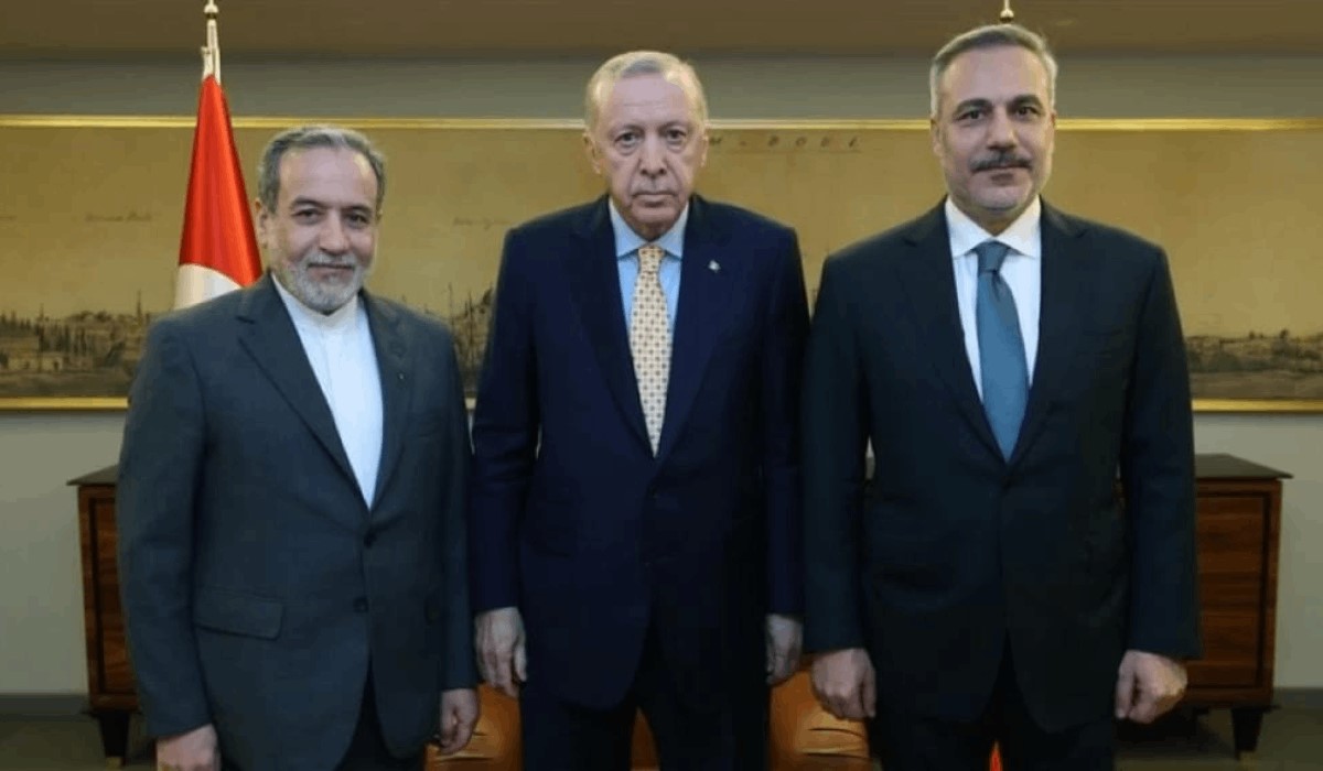 Turkish President Recep Tayyip Erdogan with Abbas Araghchi